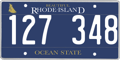 RI license plate 127348