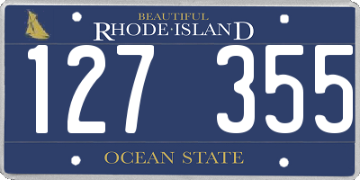 RI license plate 127355