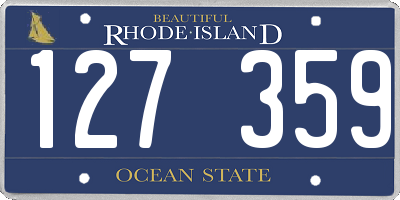 RI license plate 127359