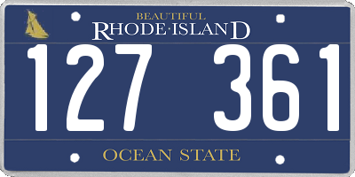 RI license plate 127361