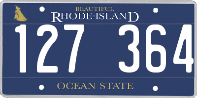 RI license plate 127364