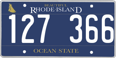 RI license plate 127366