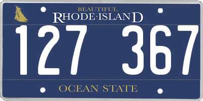 RI license plate 127367