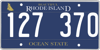 RI license plate 127370