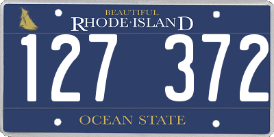 RI license plate 127372