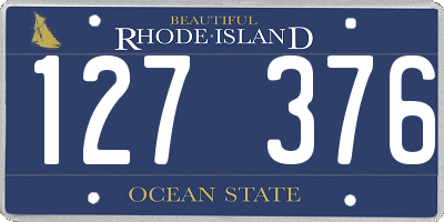 RI license plate 127376