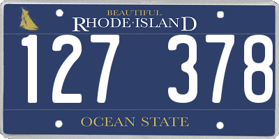 RI license plate 127378