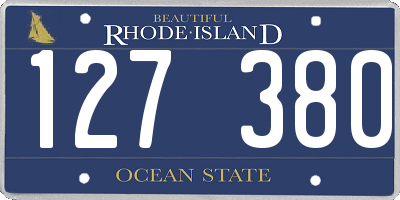 RI license plate 127380