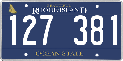 RI license plate 127381