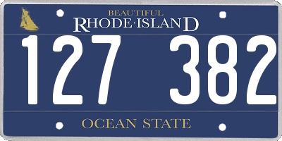 RI license plate 127382