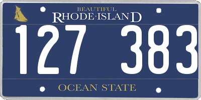 RI license plate 127383