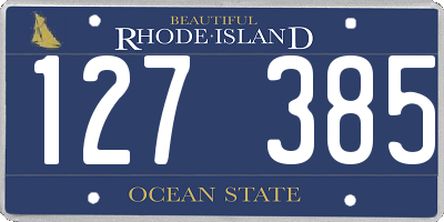 RI license plate 127385