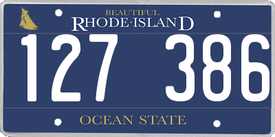 RI license plate 127386