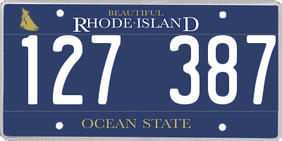 RI license plate 127387