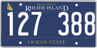 RI license plate 127388