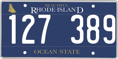 RI license plate 127389