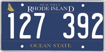 RI license plate 127392