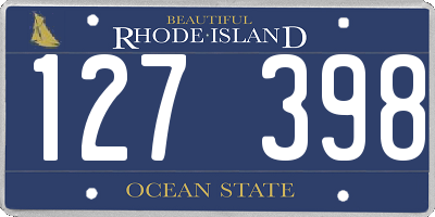 RI license plate 127398