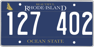 RI license plate 127402