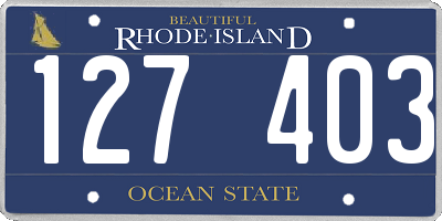 RI license plate 127403