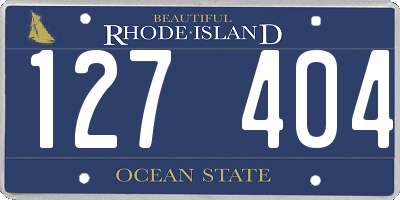 RI license plate 127404