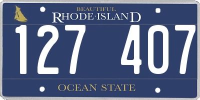 RI license plate 127407
