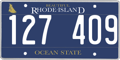 RI license plate 127409