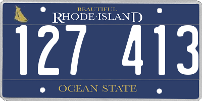 RI license plate 127413