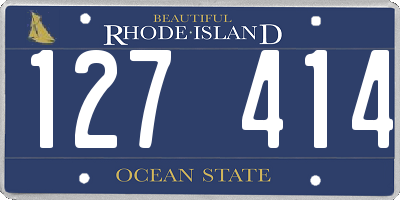 RI license plate 127414