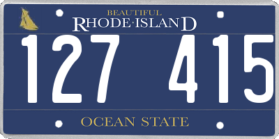 RI license plate 127415