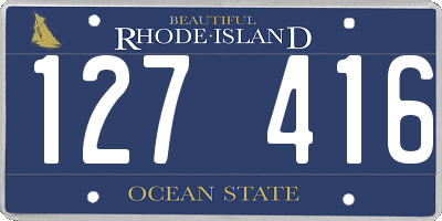 RI license plate 127416