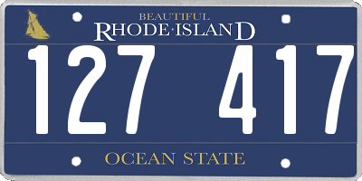RI license plate 127417