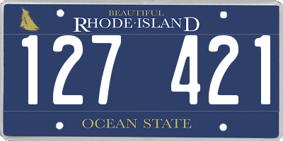 RI license plate 127421
