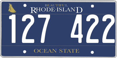 RI license plate 127422