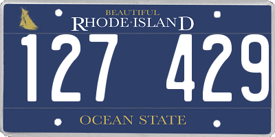 RI license plate 127429