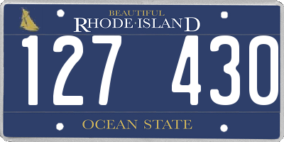 RI license plate 127430