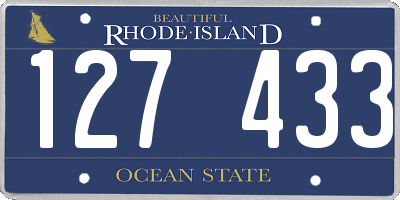 RI license plate 127433