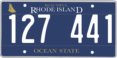 RI license plate 127441