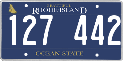 RI license plate 127442