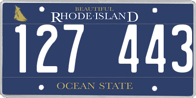 RI license plate 127443