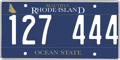 RI license plate 127444