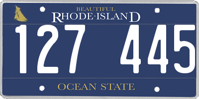 RI license plate 127445