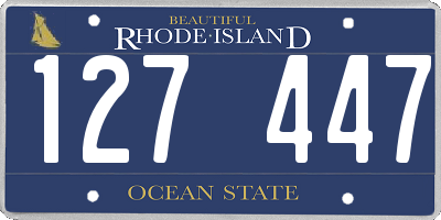 RI license plate 127447