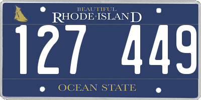 RI license plate 127449