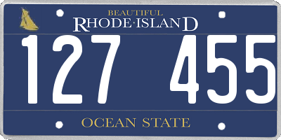 RI license plate 127455