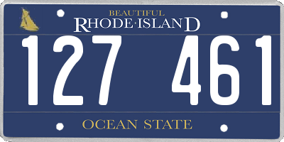 RI license plate 127461