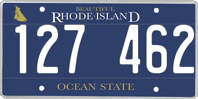 RI license plate 127462