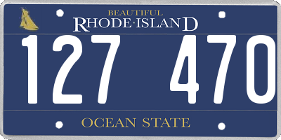 RI license plate 127470