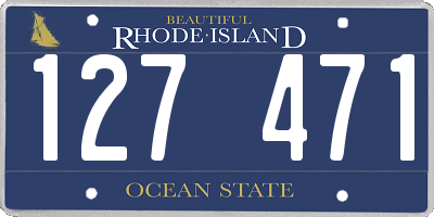 RI license plate 127471