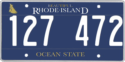 RI license plate 127472